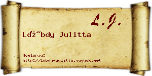 Lábdy Julitta névjegykártya